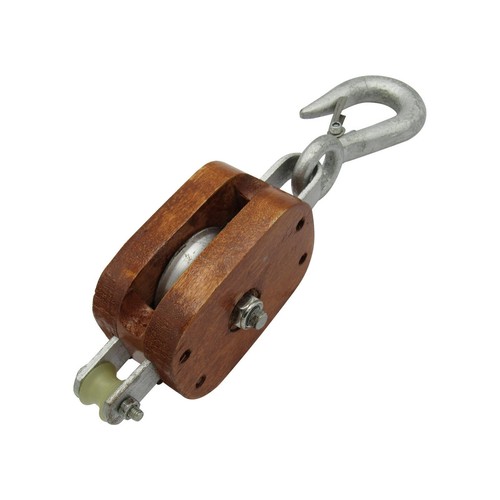 Single sheave wooden - single, pulley