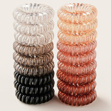 18 Hair Bobbles Spiral Coil