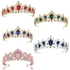 6cm Tall Drip Crystal Tiara