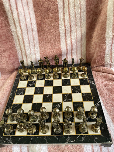 Silver and gold chess pieces - silver,