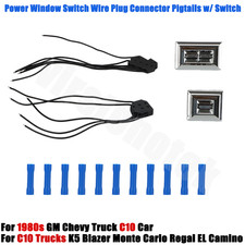 Front Power Window Wire Pigtail Connector For 1980s GM Chevy Truck C10 W/ Switch