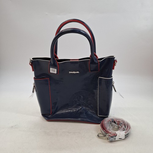 Desigual blue faux leather - desigual,