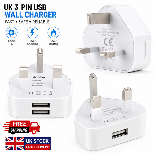 Usb wall charger - uk, pin