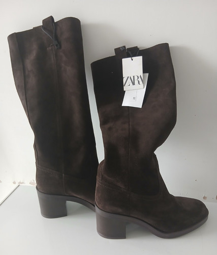 Zara brown suede - brown, knee