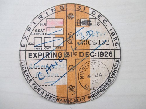 Tax disc old vintage vehicle - vintage,