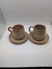 Studio pottery mugs and - 2, x