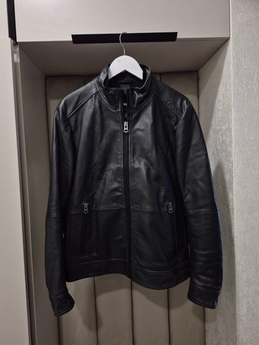 Hugo boss men leather jacket - boss,