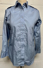 British Military RAF Issue Long Sleeve Woman's Light Blue Dress Shirt