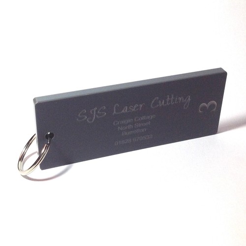 Grey acrylic plastic hotel key