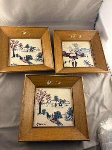 Vintage grandma moses - moses, art