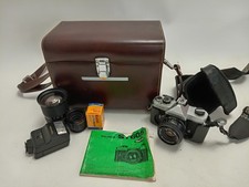 Fujica ST605 35mm SLR Film Camera Bundle with Lenses and Case - Preowned 