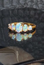 Elegant Ladies Coveted Choice Ring - A Dazzling Synthetic Opal Australian Gem