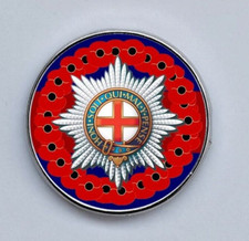 The Coldstream Guards Poppies wreath  Poppi lapel pin badge 25mm