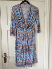 Ingenue light blue multi patterned dress, size 38/10
