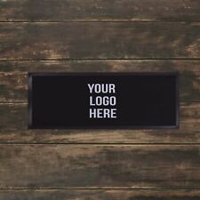 Customised Bar Runner Any Logo Black Bar Towel Runner Pub Mat Beer Cocktail 