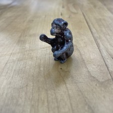 Vintage MONKEY CHIMP Lead Figure Metal Sitting Primate 1940s 1950s Toy