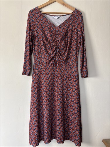 Brora red blue floral - red, ruched