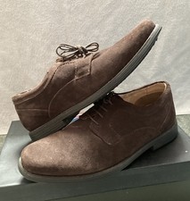 HENLEY Mens UK 7 Size Dark Brown Suede Comfy Cush - Arch Support Shoes 