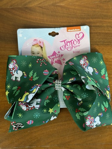 Jojo unicorn christmas bow - 8",