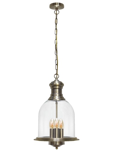 Vintage glass shade chandelier - glass,