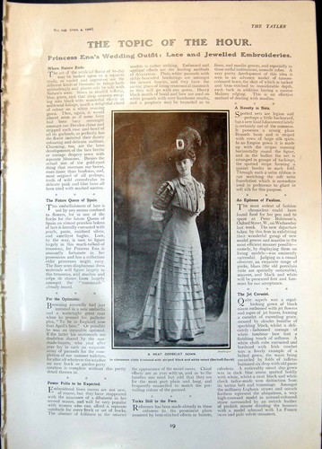 Antique print neat corselet - antique,