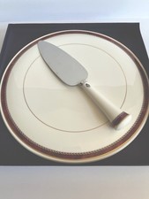 Brand New Royal Worcester  Medici Ruby 11"serving Plate And Matching Cake Slice