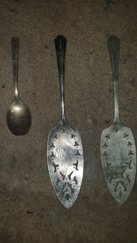 Old silver plated cake - old,
