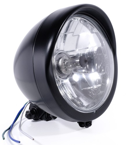 Headlight black clear - 53/4",
