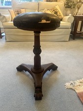 Antique Piano Stool Wood