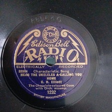 Edison Bell 78 Record 1232 Coon Yodelling Song U-Ra-Lio    
