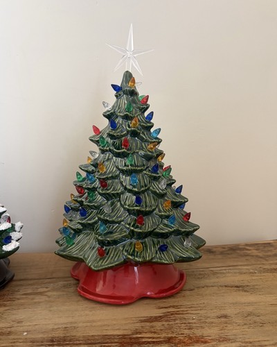 Ceramic christmas tree table - ceramic,