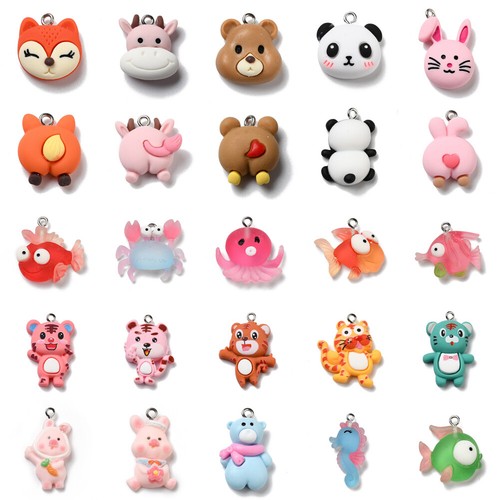 30pcs cute animal - cute, resin