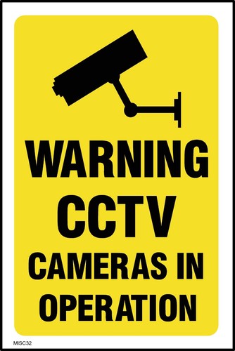 Warning cctv cameras - cctv, in