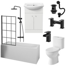 Complete Bathroom Suite Black