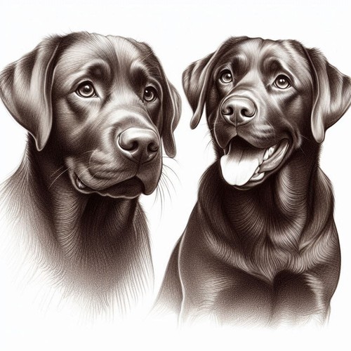 Chocolate labrador cross - labrador, (6)