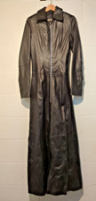 Goth Long Black Leather Coat