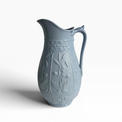 Antique blue relief molded - antique,