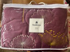 Sanderson Dandelion Clocks Single Bed Throw In Damson In Original Packaging