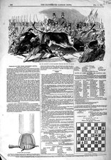 Original Old Antique Print