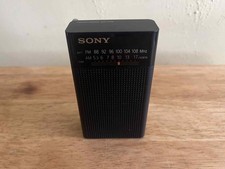 Sony ICF-P26 Portable Handheld FM/AM Radio Black with Batteries Tested & Working