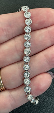 GENUINE Swan Signed SWAROVSKI "Tennis" Clear Crystal Bracelet - #1791305