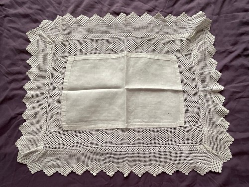 Large vintage table linen - large,
