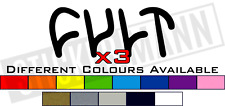 3 X CULT BMX LOGO STICKERS /