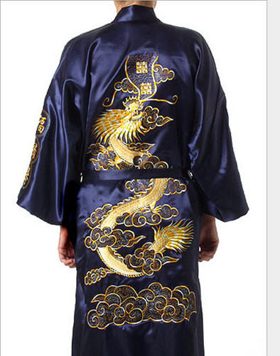Men silk satin - robe, bathrobe