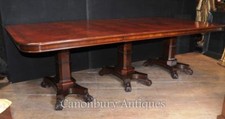 Regency Dining Table Mahogany Triple Pedestal Manner George Bullock