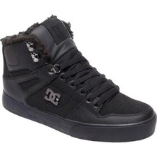 DC Pure Mens Hi Top WC Winter High Warm Skate Shoes Trainers Boots All Black UK 