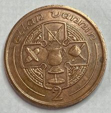 1991 Isle Of Man Ellan Vannin 2p Coin Circulated