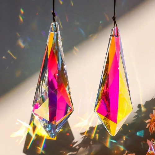 Glass prism crystal suncatcher - glass,