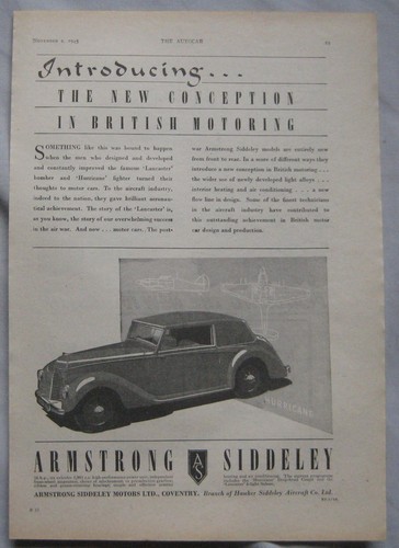1945 armstrong siddeley - armstrong,