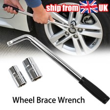 Extendable Car Van Wheel Brace Wrench W/ Socket Tyre Nut 17 19 21 23 mm UK